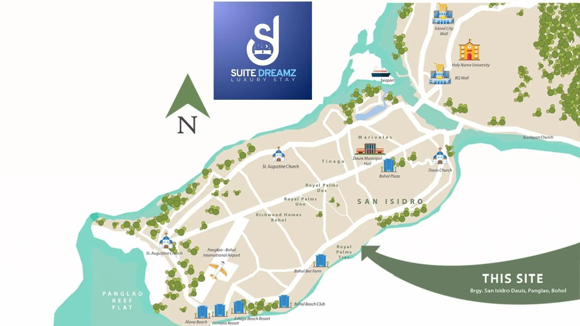 아파트 Panglao Luxury Sea View Condo, Pool, Cafe - Suite 918 다우이스 필리핀